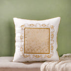 Gold Zari Floral Cushion Cover Set Of 2 Nestasia