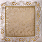 Gold Zari Floral Cushion Cover Set Of 2 Nestasia