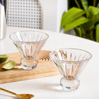Cut Glass Ball Cocktail Glass Set Of 6 180ml Nestasia