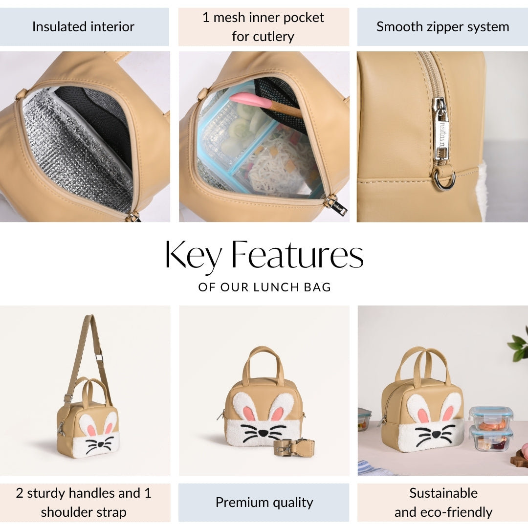 Cute Bunny Leakproof Lunch Bag For Kids Nestasia