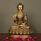Brass Superfine Blessing Buddha (14.5 Inch) Vedansh Craft