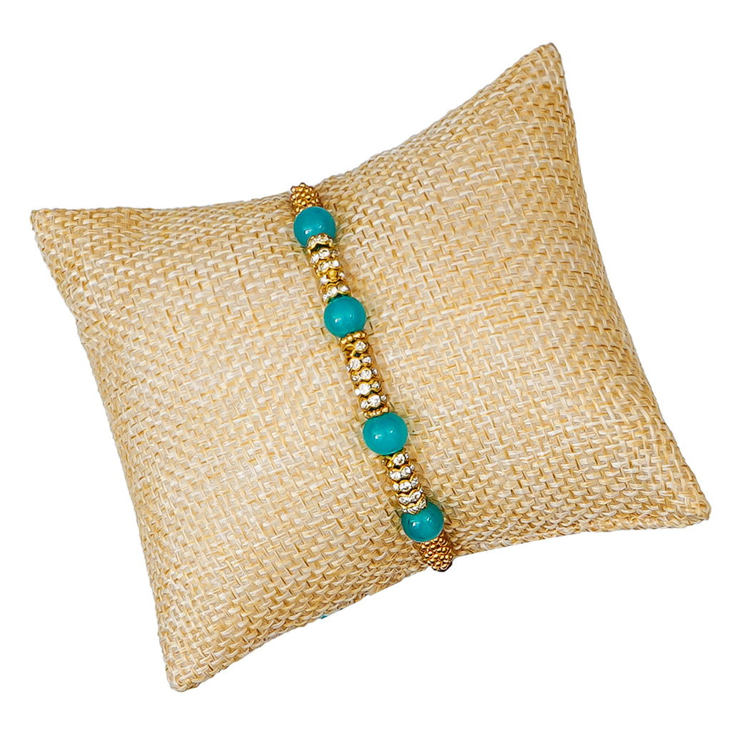 Designer Pearl Rakhi and Roli Chawal Pack Kafalo