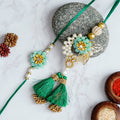 Designer Handcrafted Premium Bhaiya Bhabhi Rakhi and Roli Chawal Pack Kafalo