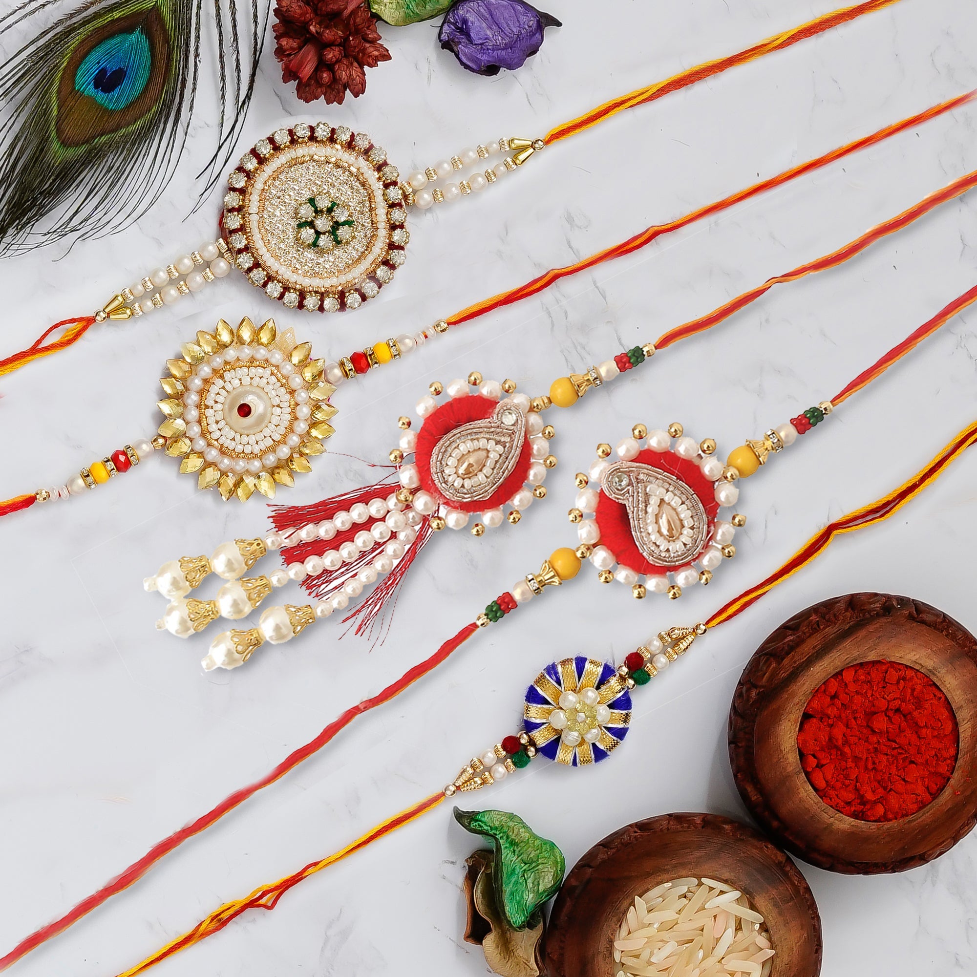 Pack of 5 Rakhis Kafalo