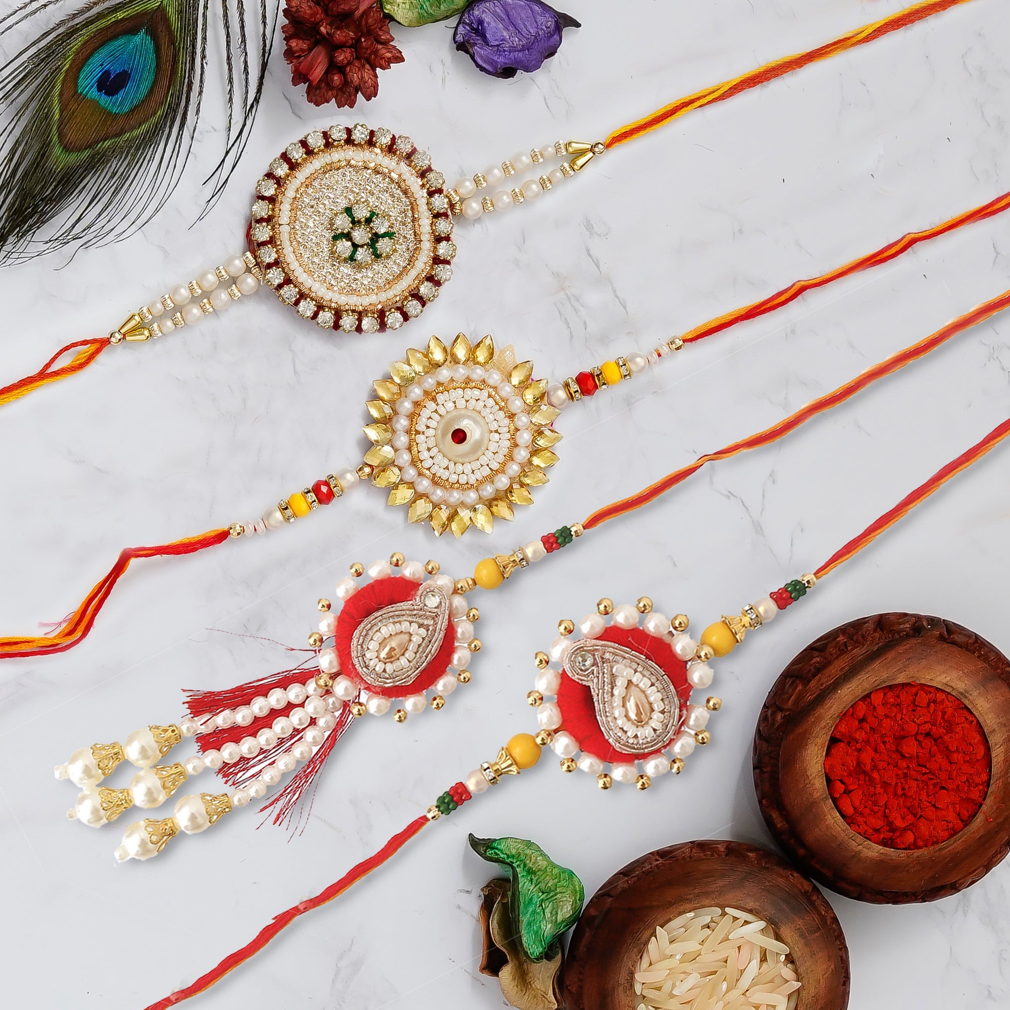 Pack of 4 Rakhis Kafalo