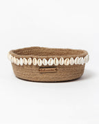 Bohemian Jute Shells Storage Basket for Aesthetic Home and Tabletop Decor