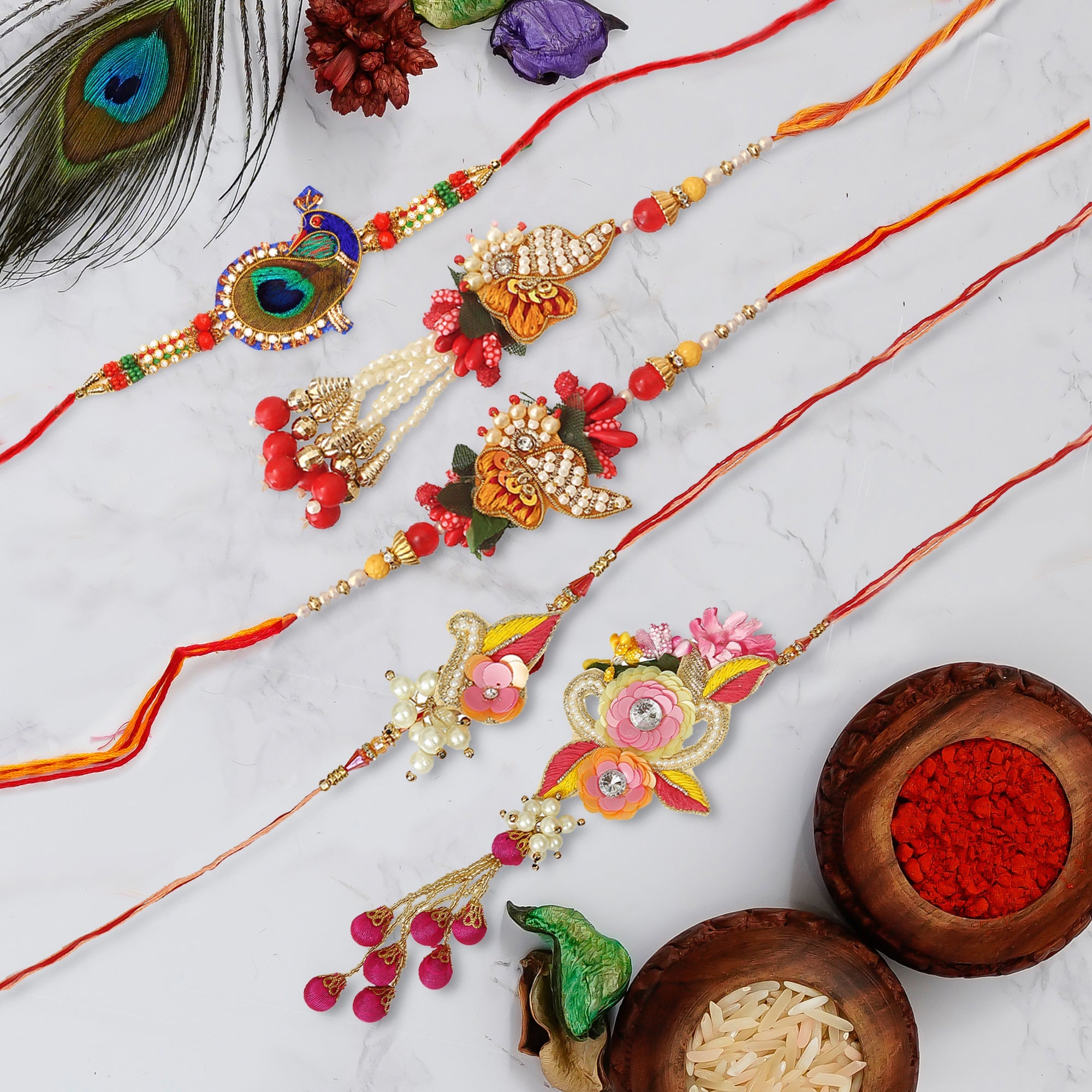 Pack of 5 Rakhis Kafalo