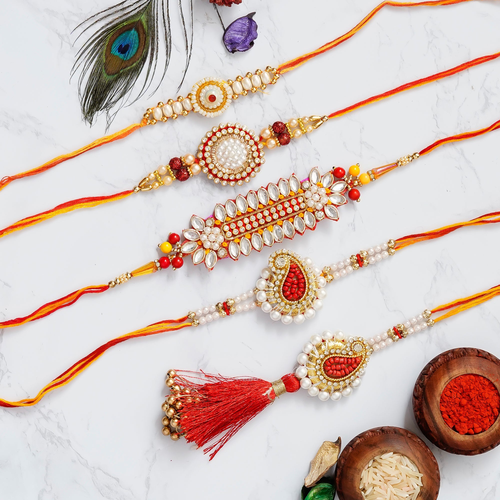 Pack of 5 Rakhis Kafalo