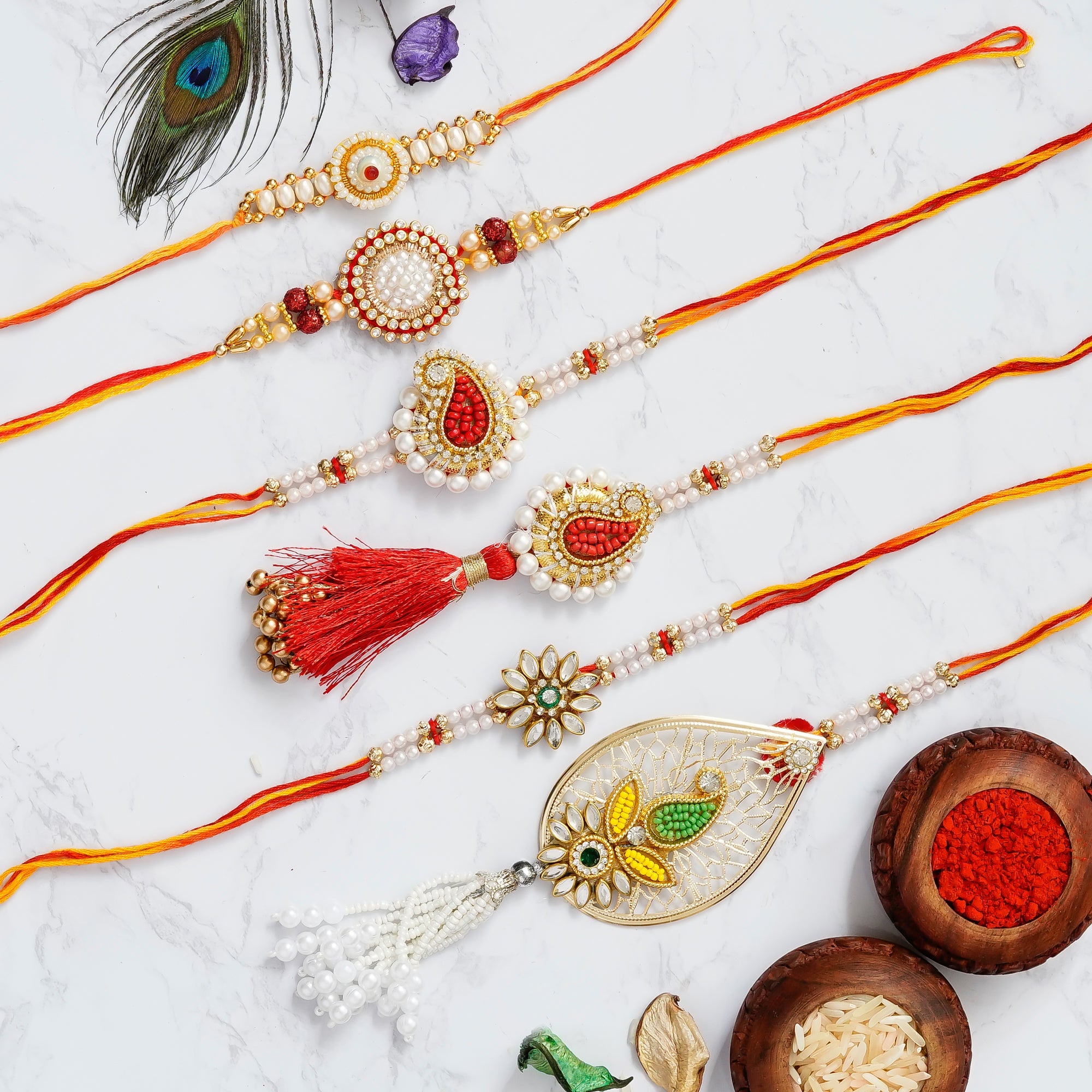 Pack of 6 Rakhis Kafalo