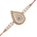Designer Rakhi and Roli Chawal Pack, Best Wishes Greeting Card Kafalo