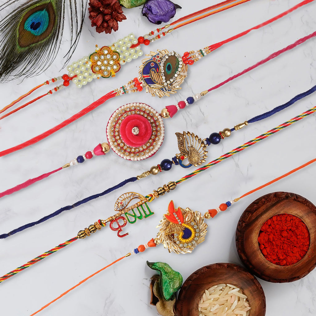 Pack of 6 Rakhis Kafalo