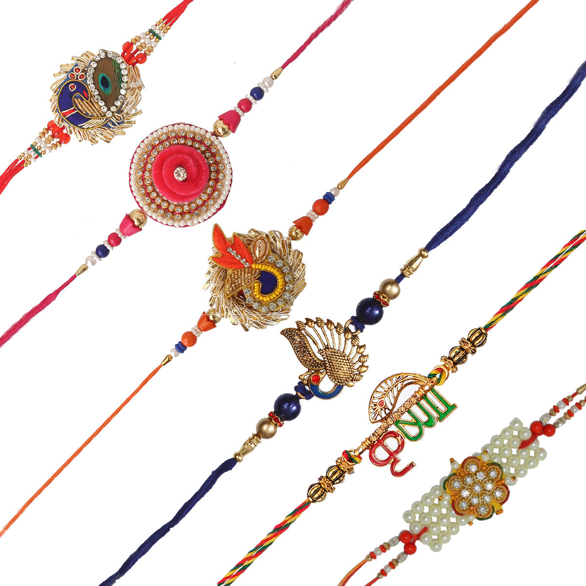 Pack of 6 Rakhis Kafalo