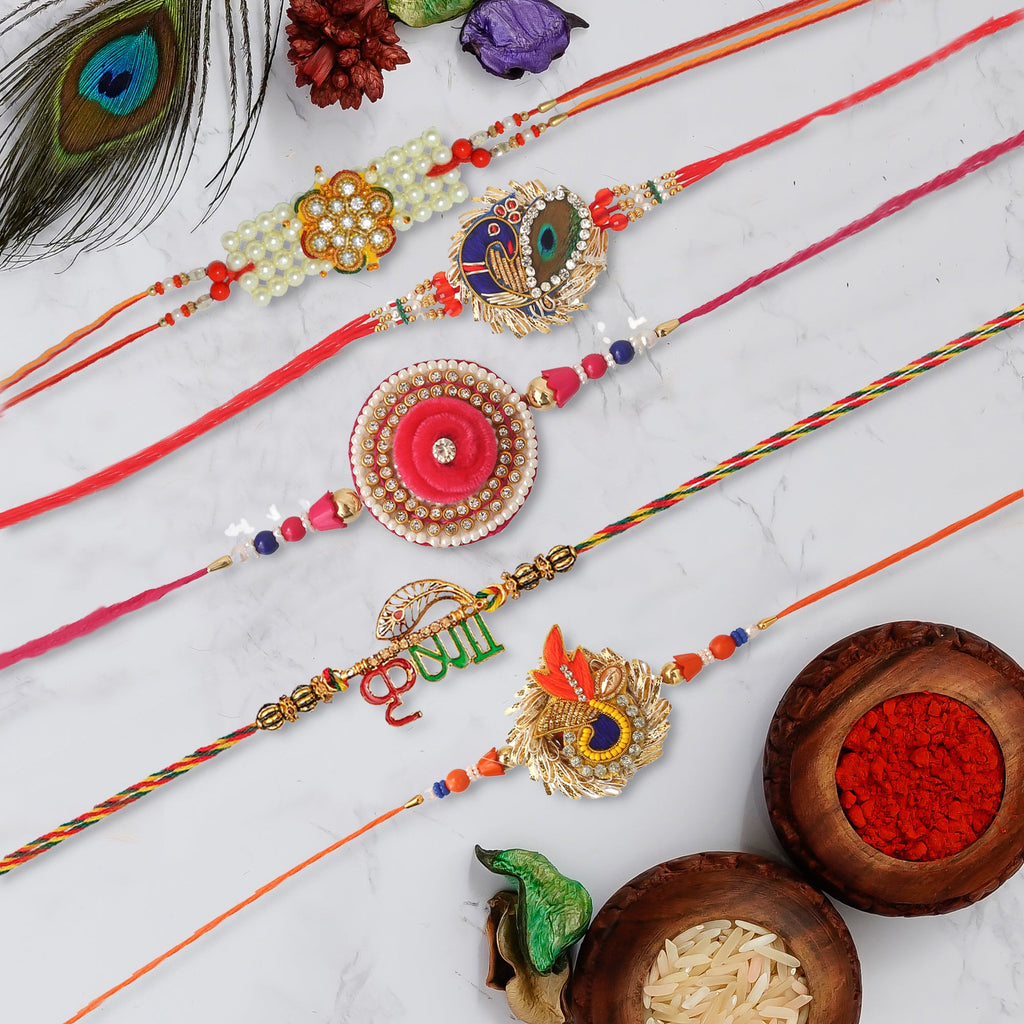Pack of 5 Rakhis Kafalo
