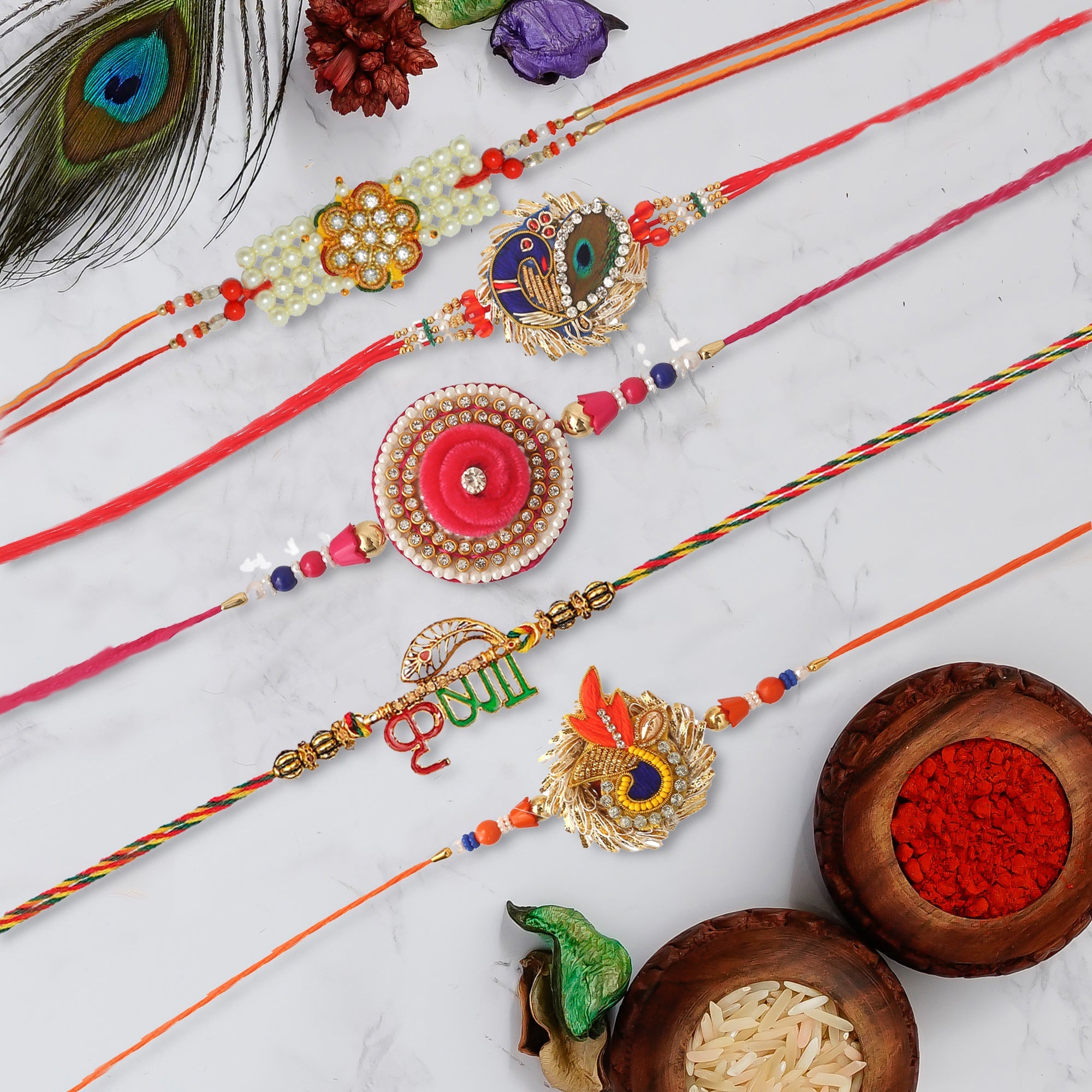 Pack of 5 Rakhis Kafalo