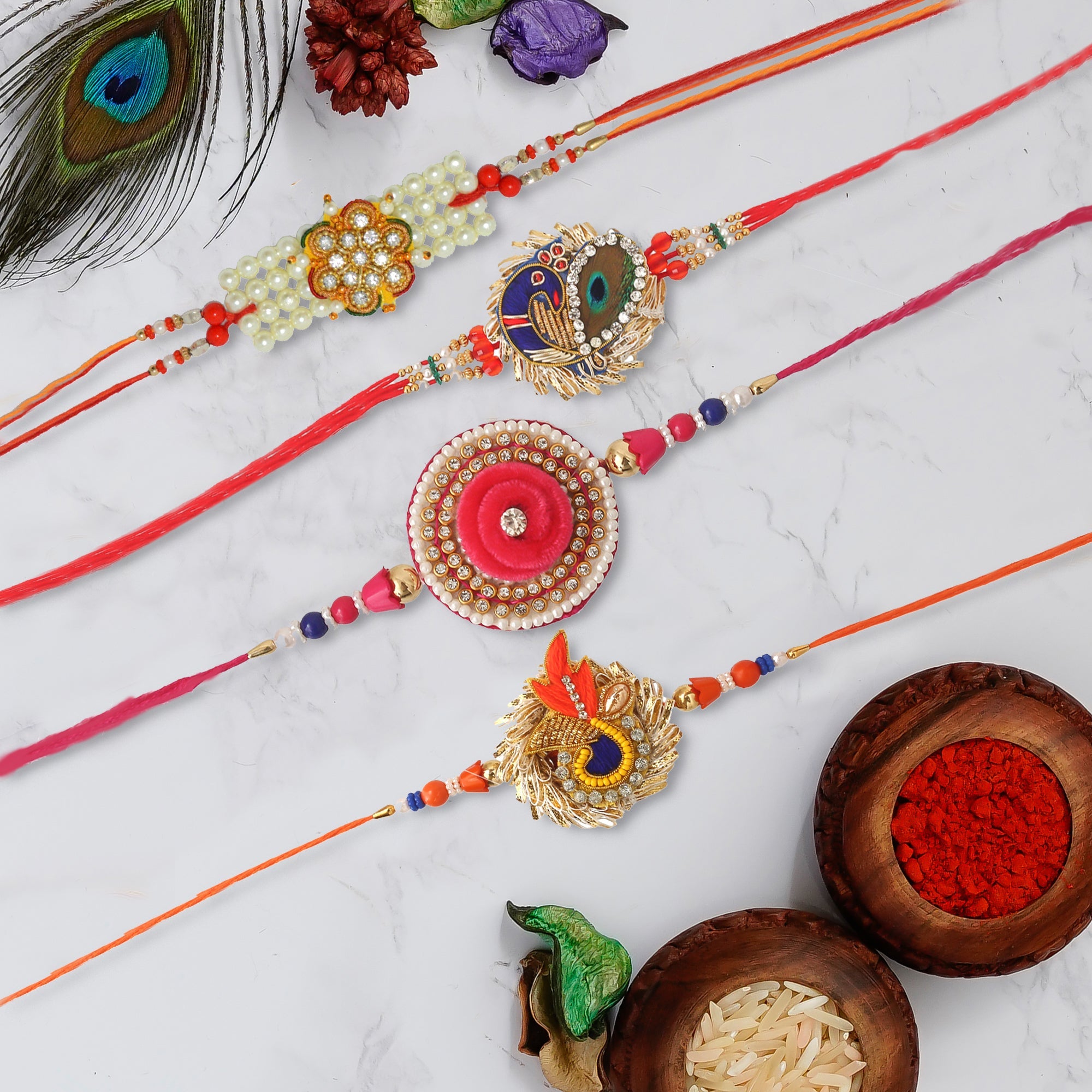 Pack of 4 Rakhis Kafalo