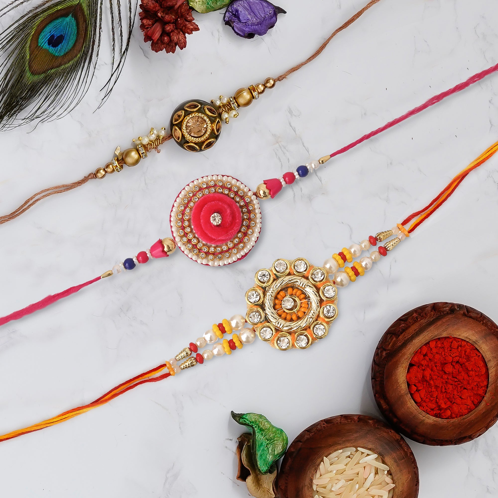 Pack of 3 Rakhis Kafalo