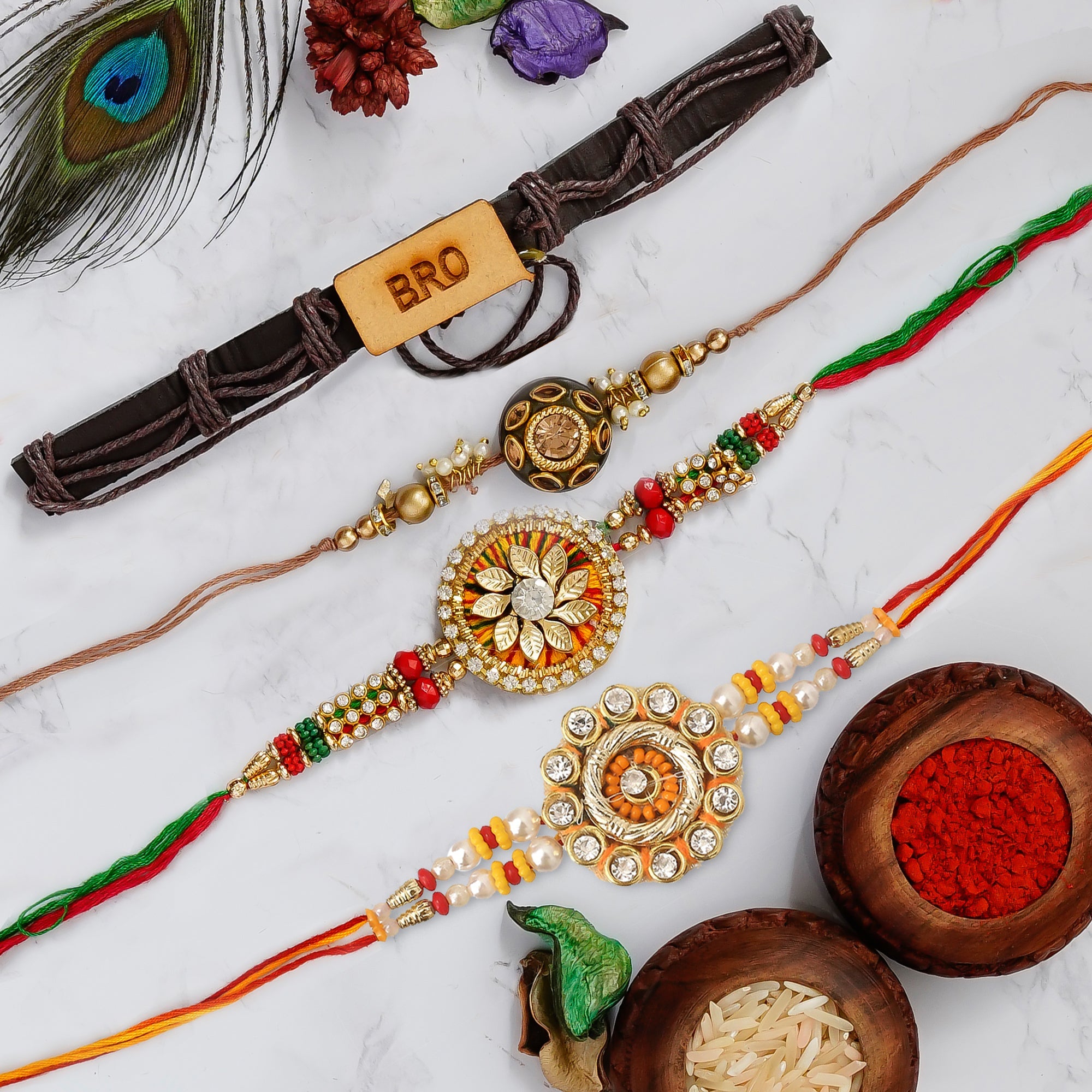 Pack of 4 Rakhis Kafalo