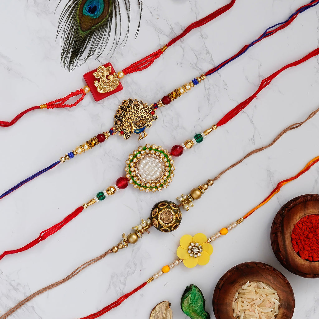 Pack of 5 Rakhis Kafalo