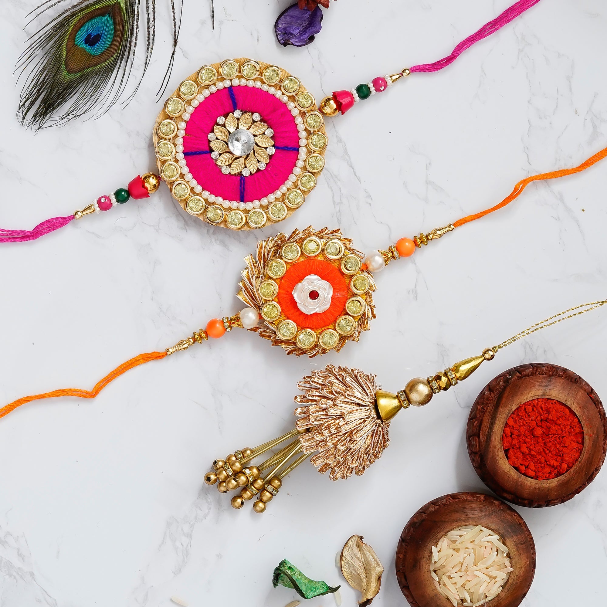 Pack of 3 Rakhis Kafalo
