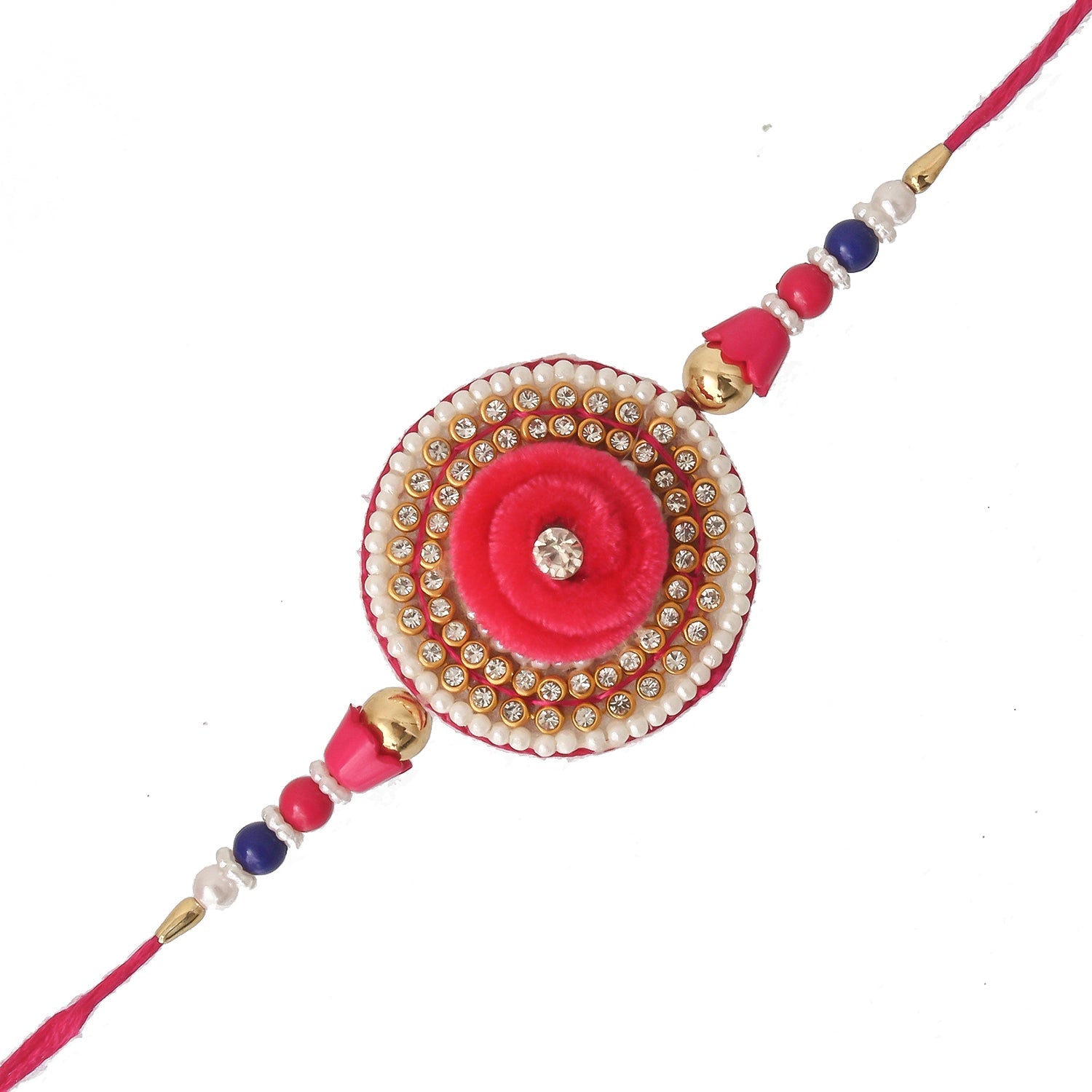 Designer Rakhi and Roli Chawal Pack, Best Wishes Greeting Card Kafalo