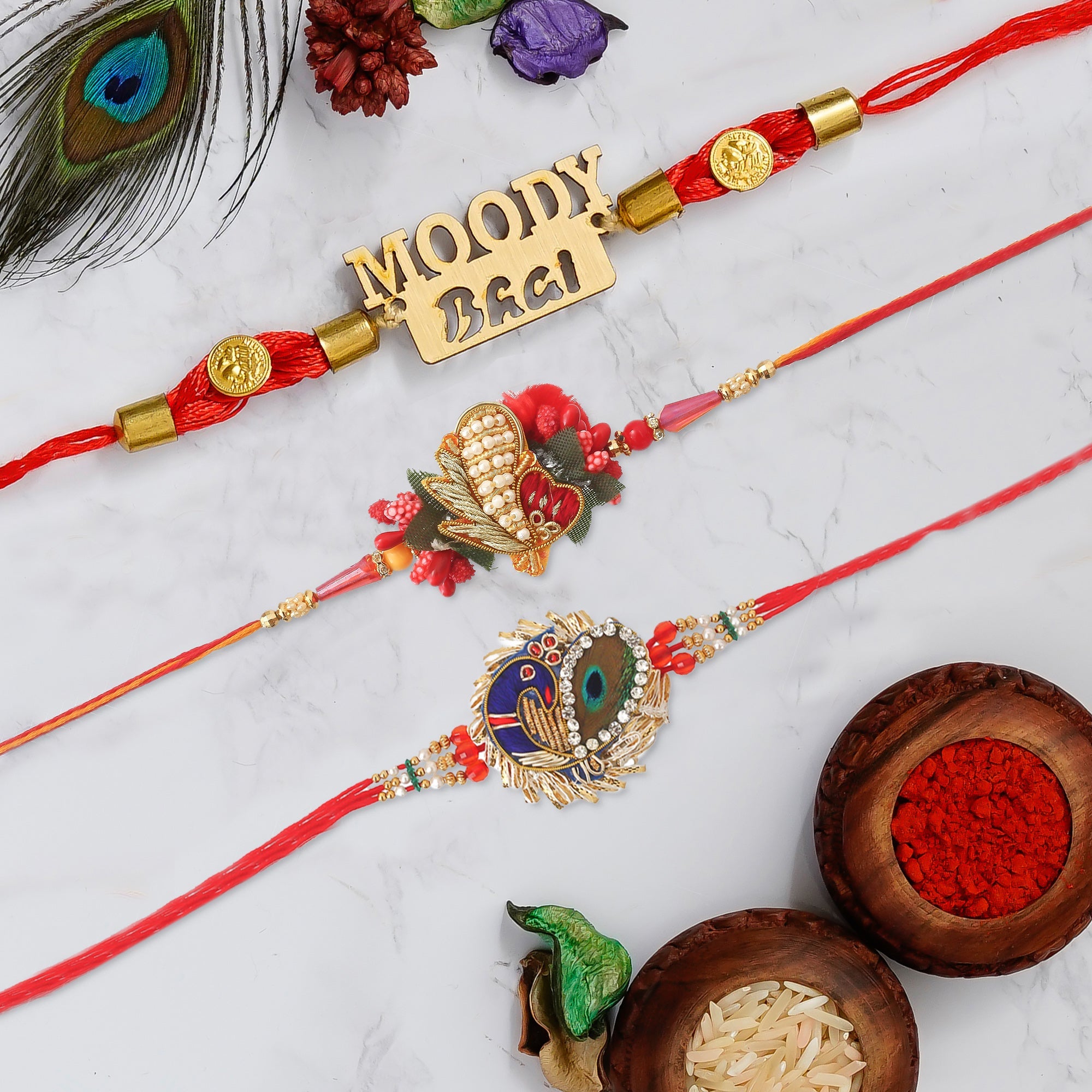 Pack of 3 Rakhis Kafalo