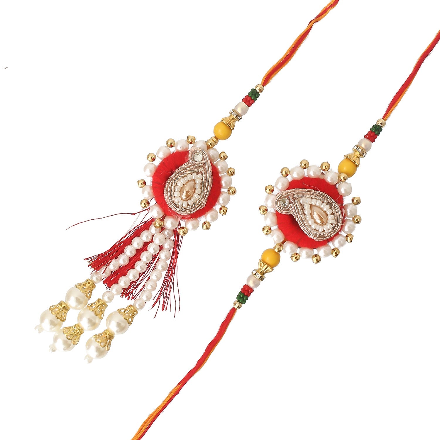 Bhaiya Bhabhi Rakhi and Roli Chawal Pack, Best Wishes Greeting Card Kafalo