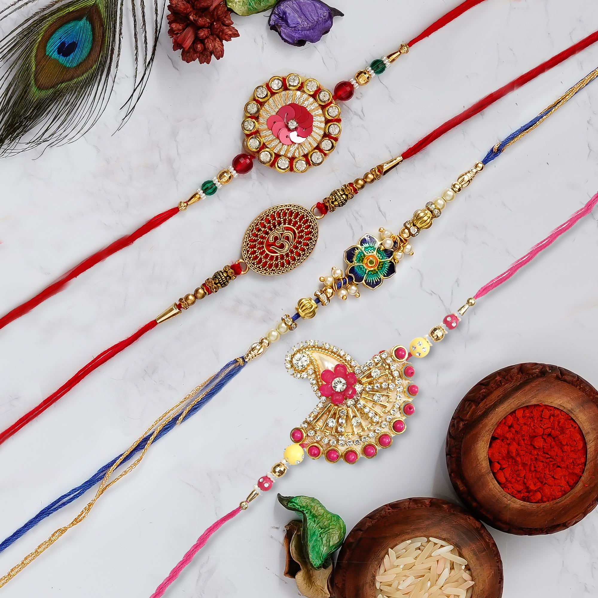 Pack of 4 Rakhis Kafalo