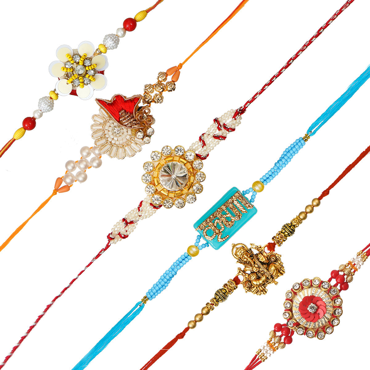 Pack of 6 Rakhis Kafalo