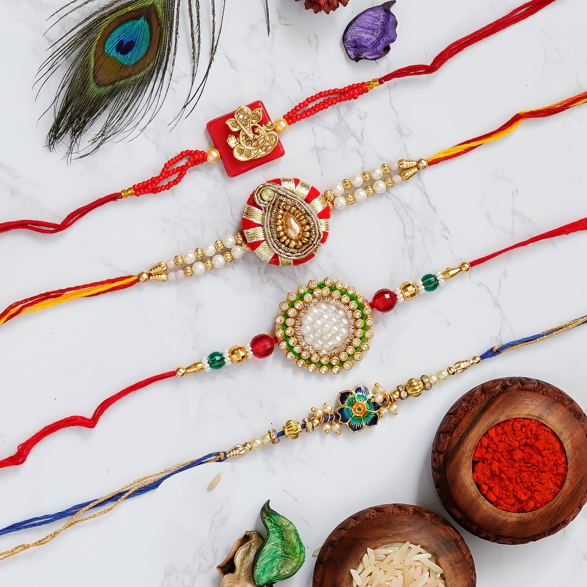 Pack of 4 Rakhis Kafalo