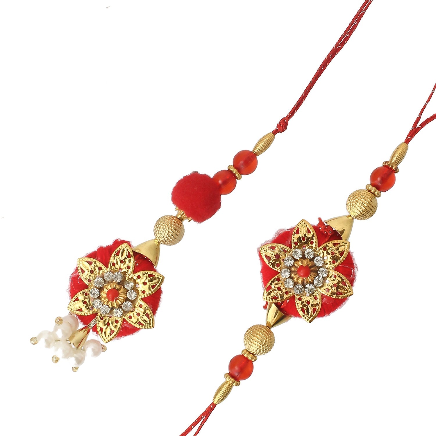 Bhaiya Bhabhi Rakhi Set and Roli Chawal Pack, Best Wishes Greeting Card Kafalo