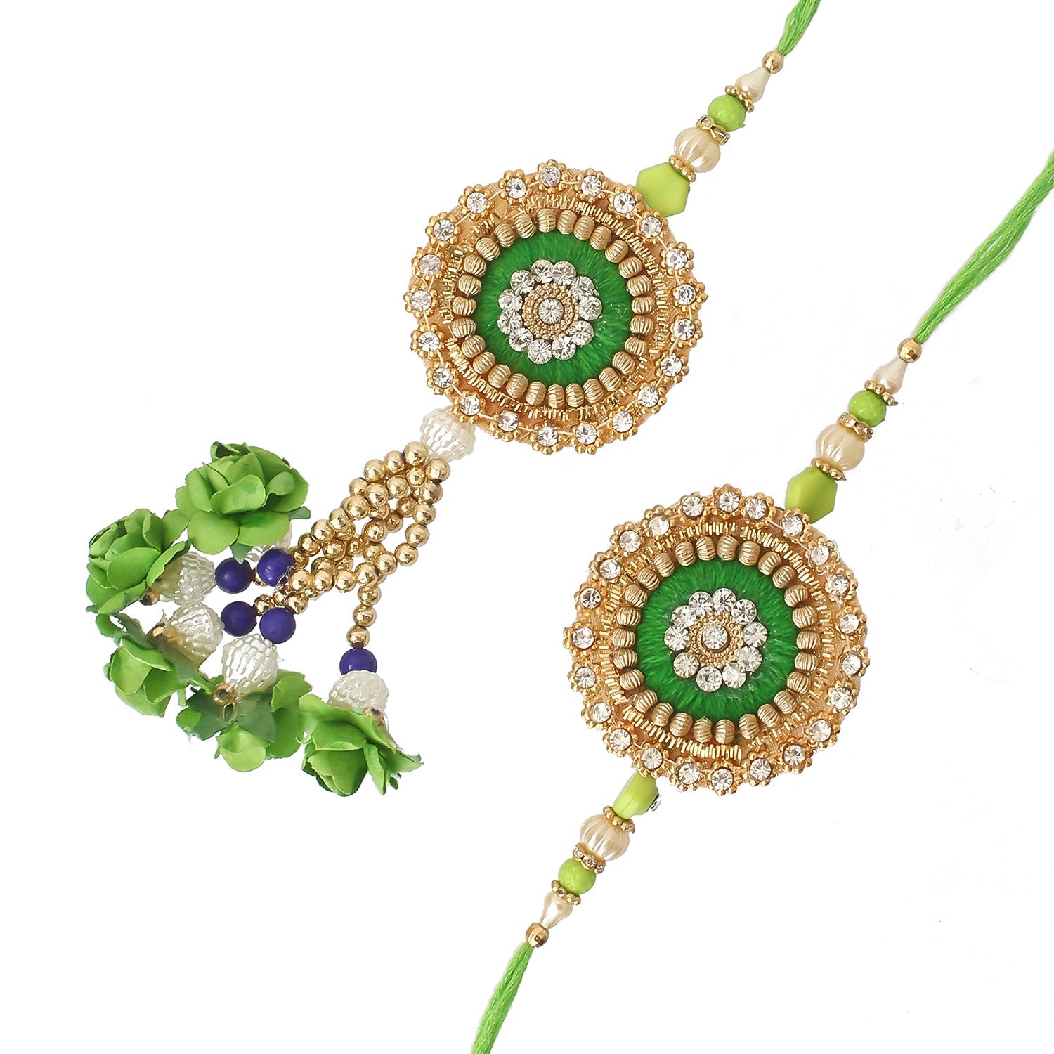 Bhaiya Bhabhi Rakhi Set and Roli Chawal Pack, Best Wishes Greeting Card Kafalo