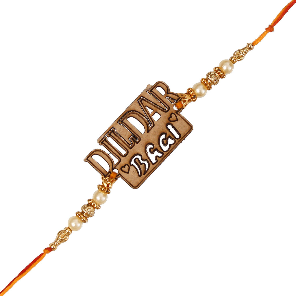 Designer Wooden Dildar Bhai Rakhi Kafalo