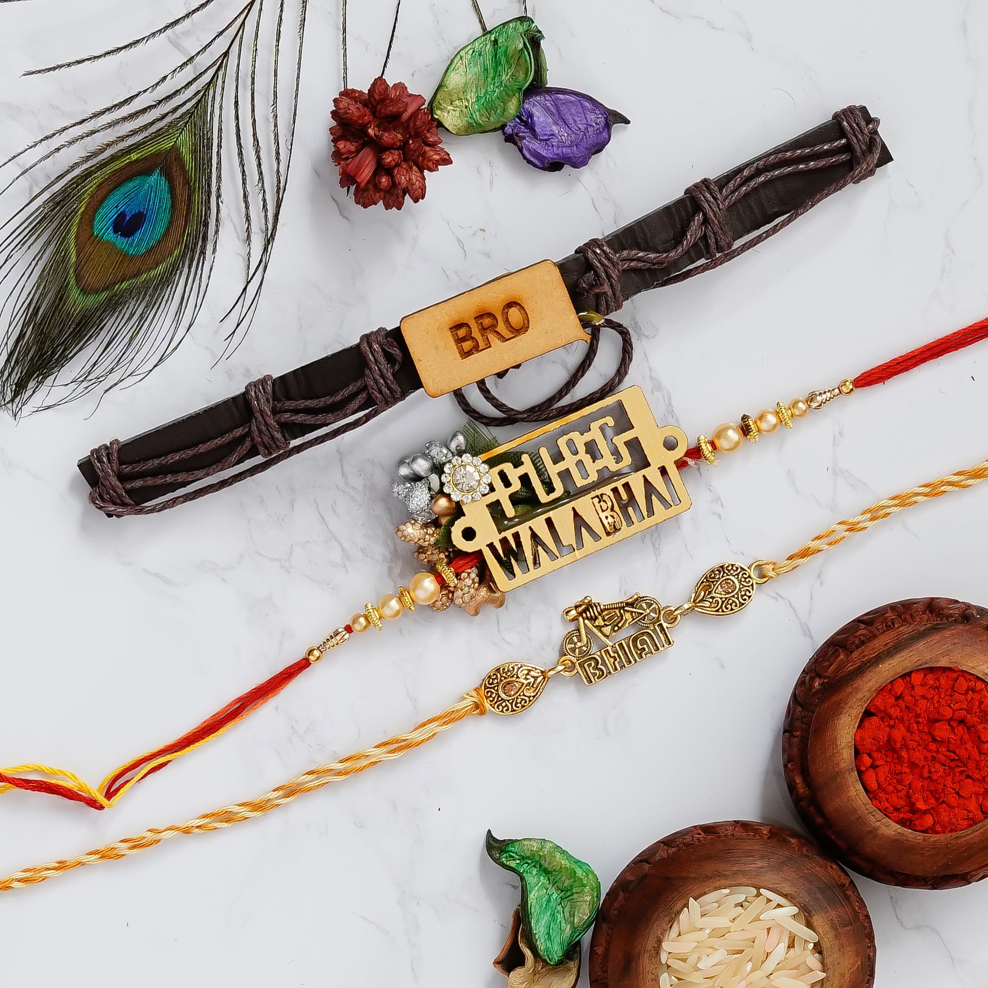 Pack of 3 Rakhis Kafalo