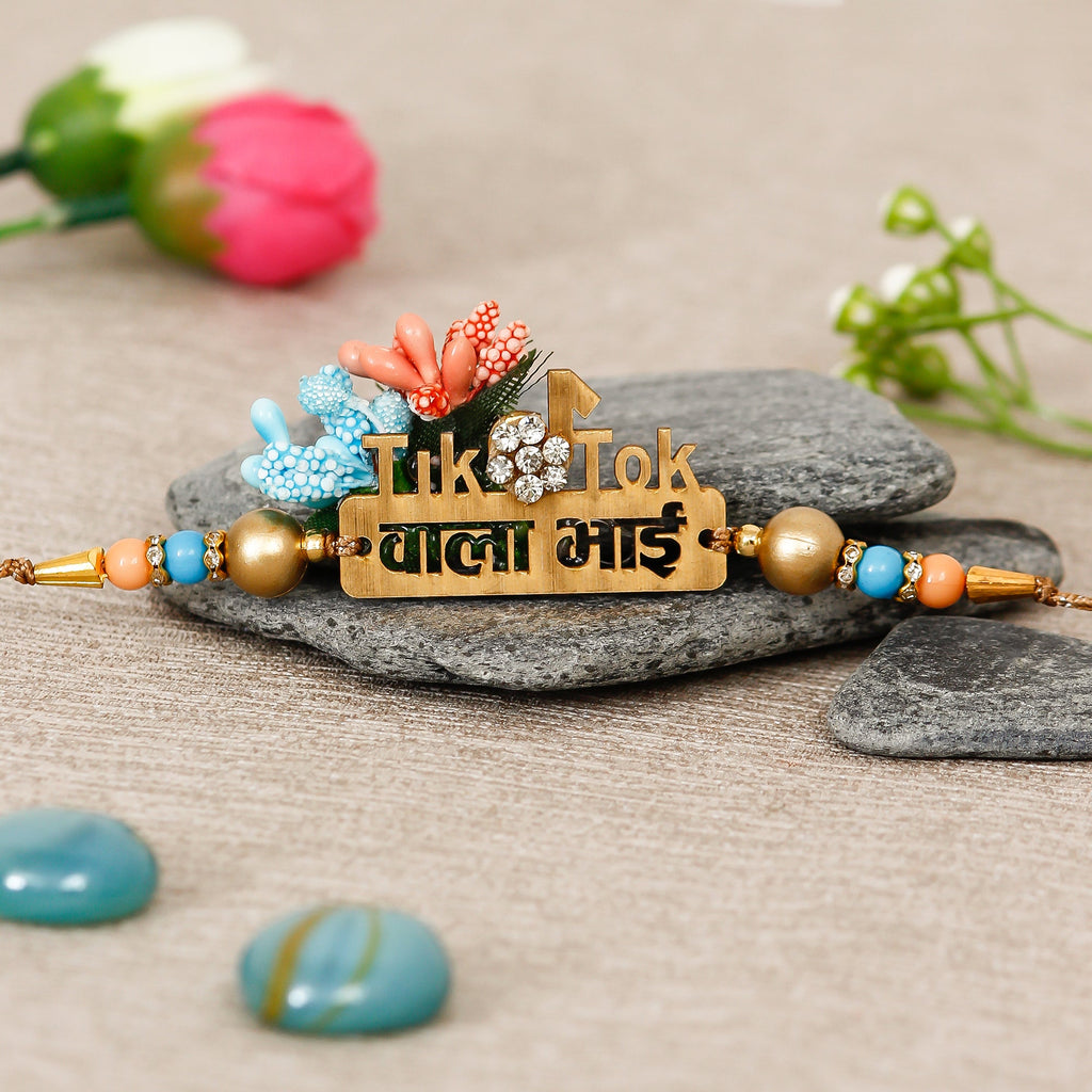 Designer Wooden Tiktok wala Bhai Rakhi Kafalo