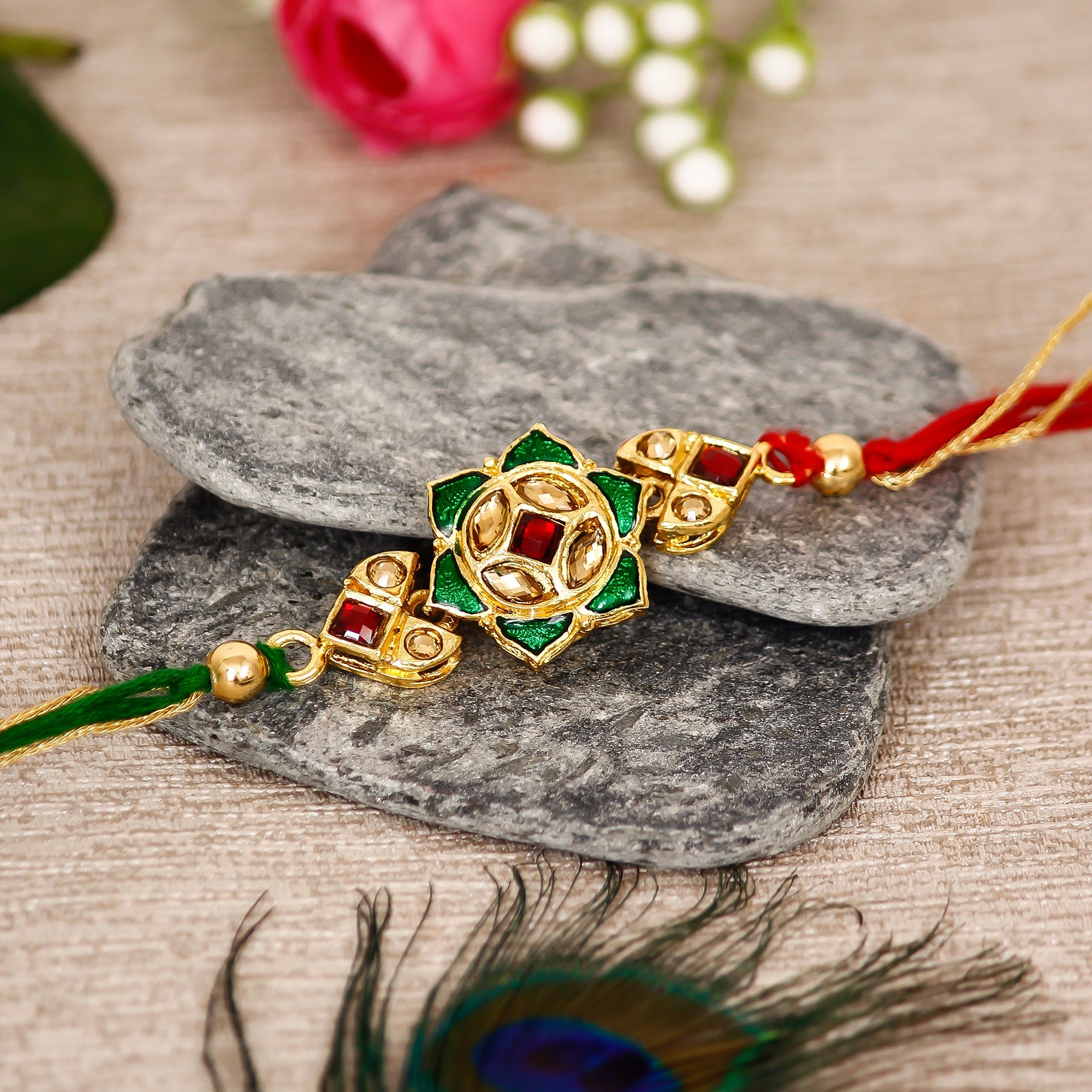 Designer Kundan Rakhi Kafalo