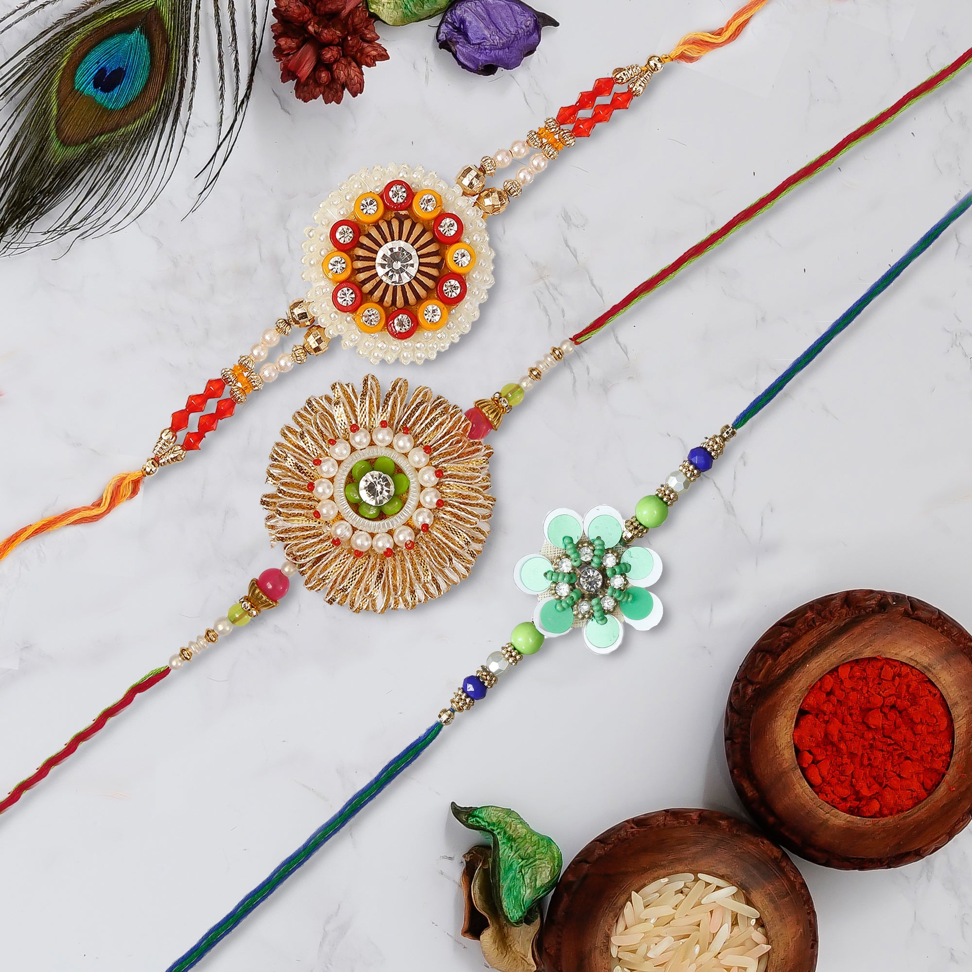 Pack of 3 Rakhis Kafalo