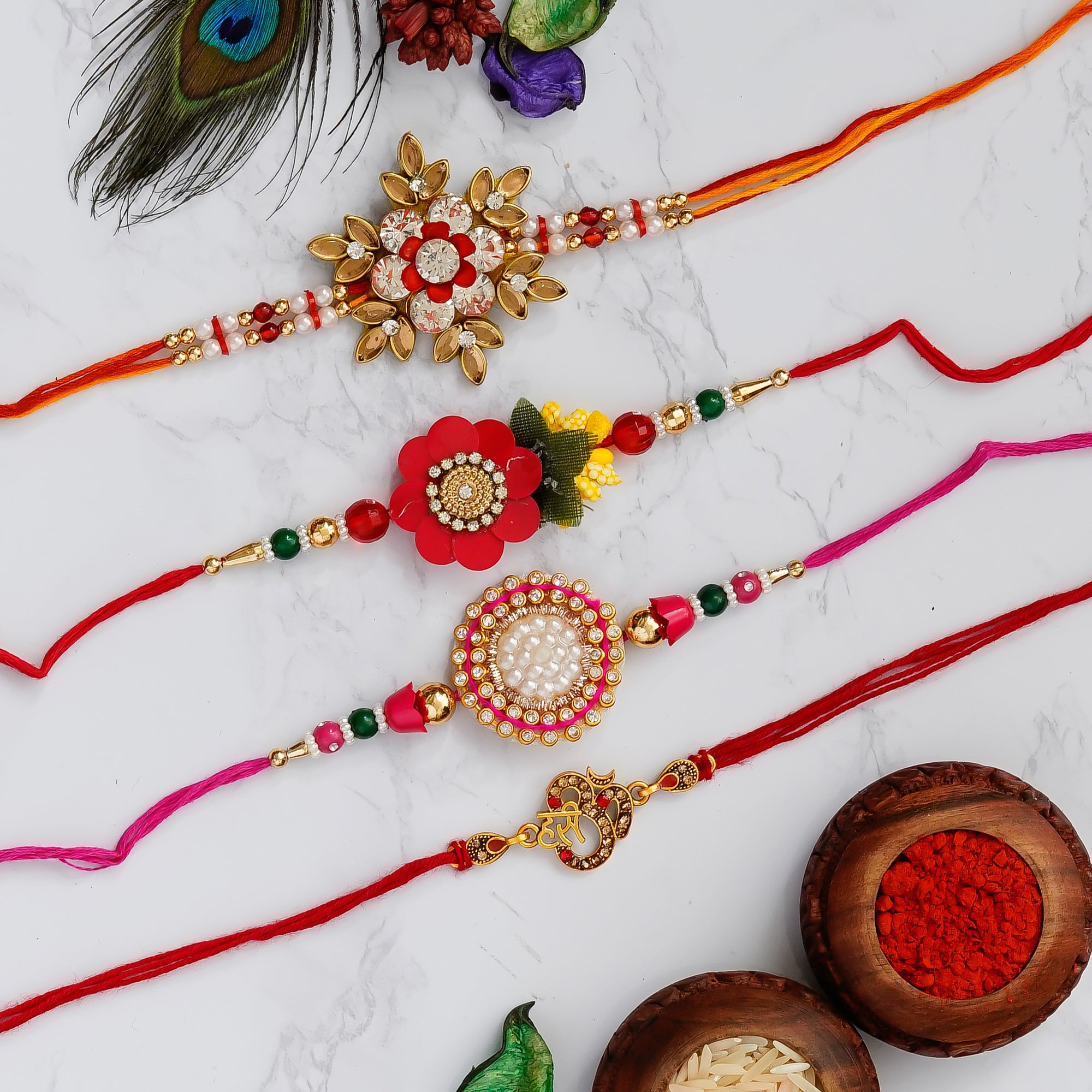Pack of 4 Rakhis Kafalo