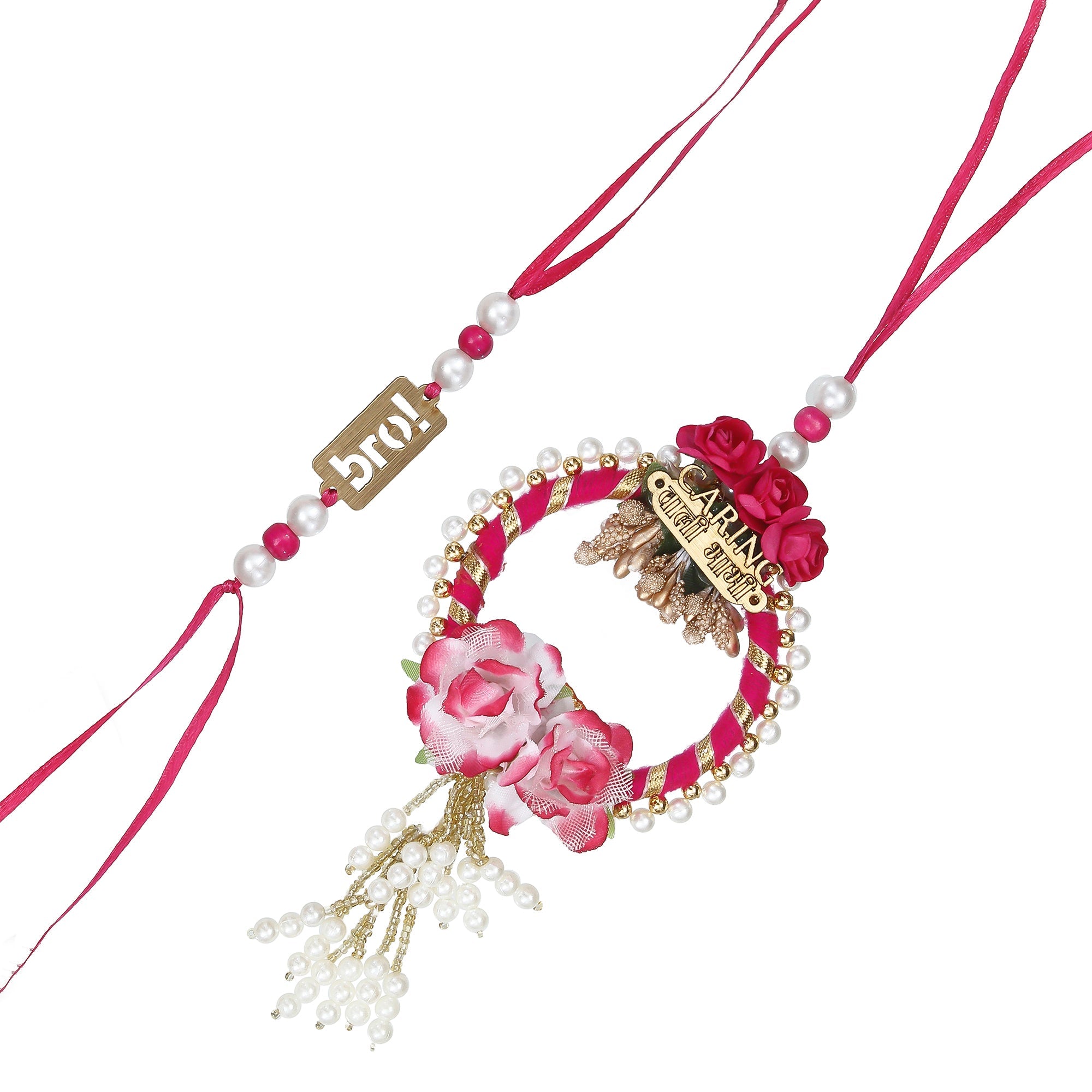 Designe Bhaiya Bhabhi Rakhi and Roli Chawal Pack, Best Wishes Greeting Card Kafalo