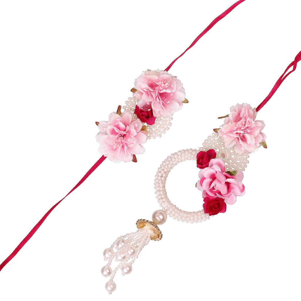 Floral Bhaiya Bhabhi Rakhi Kafalo