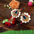 Bhaiya Bhabhi Rakhi and Roli Chawal Pack, Best Wishes Greeting Card Kafalo