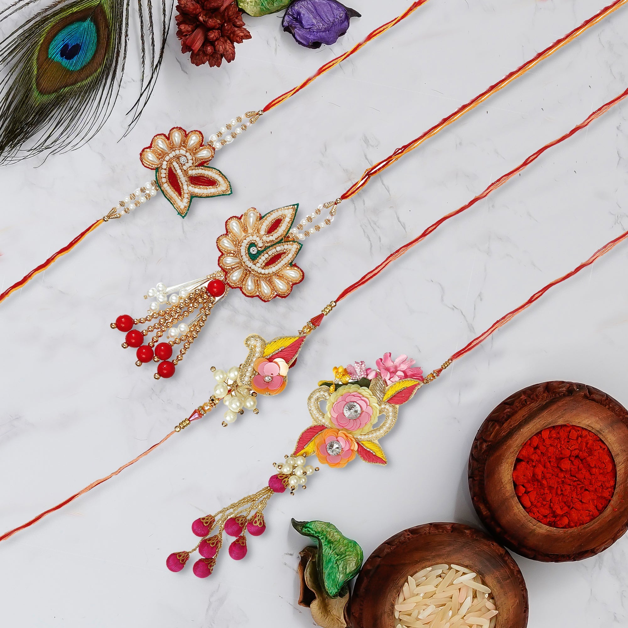 Pack of 4 Rakhis Kafalo