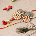 Bhaiya Bhabhi Rakhi and Roli Chawal Pack, Best Wishes Greeting Card Kafalo