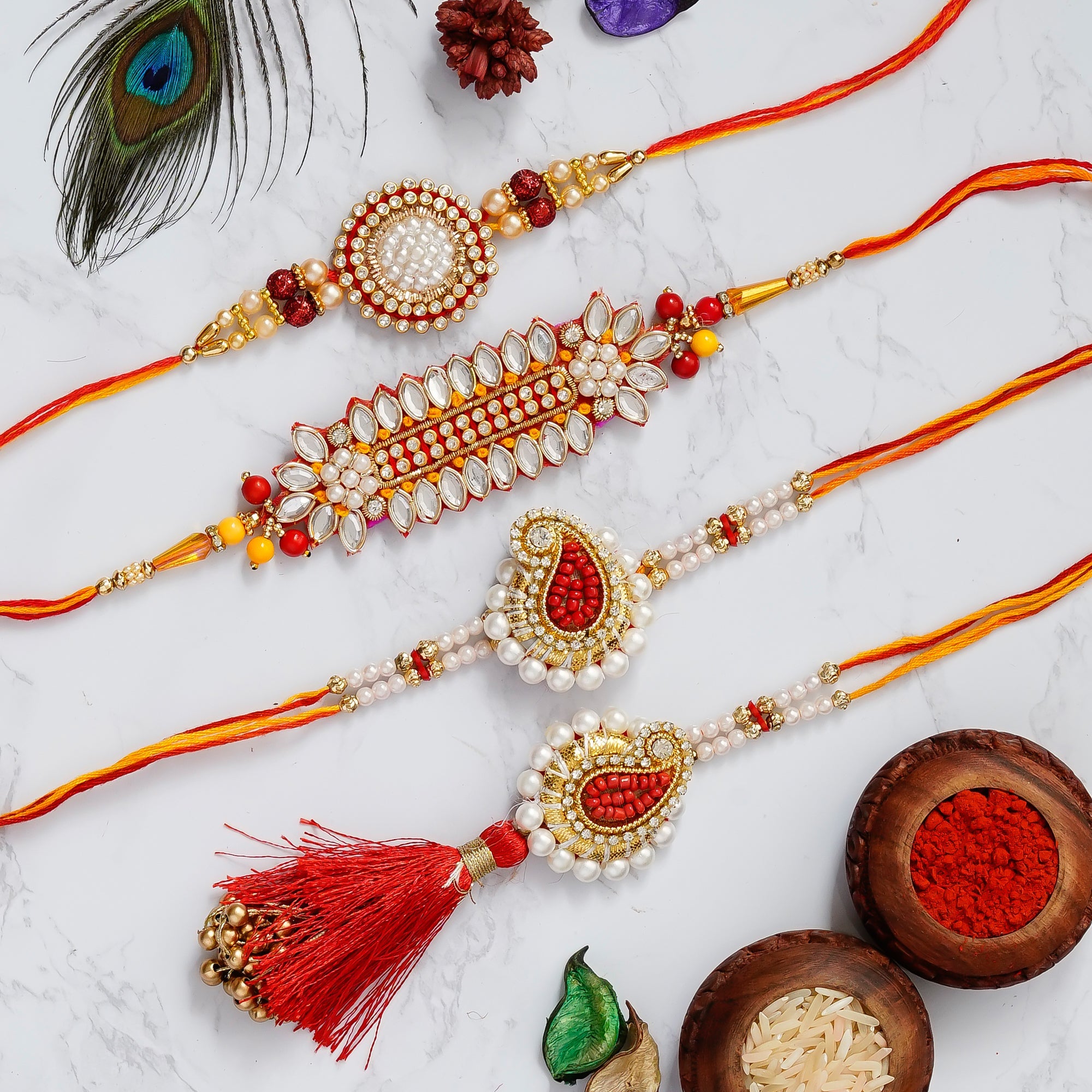 Pack of 4 Rakhis Kafalo
