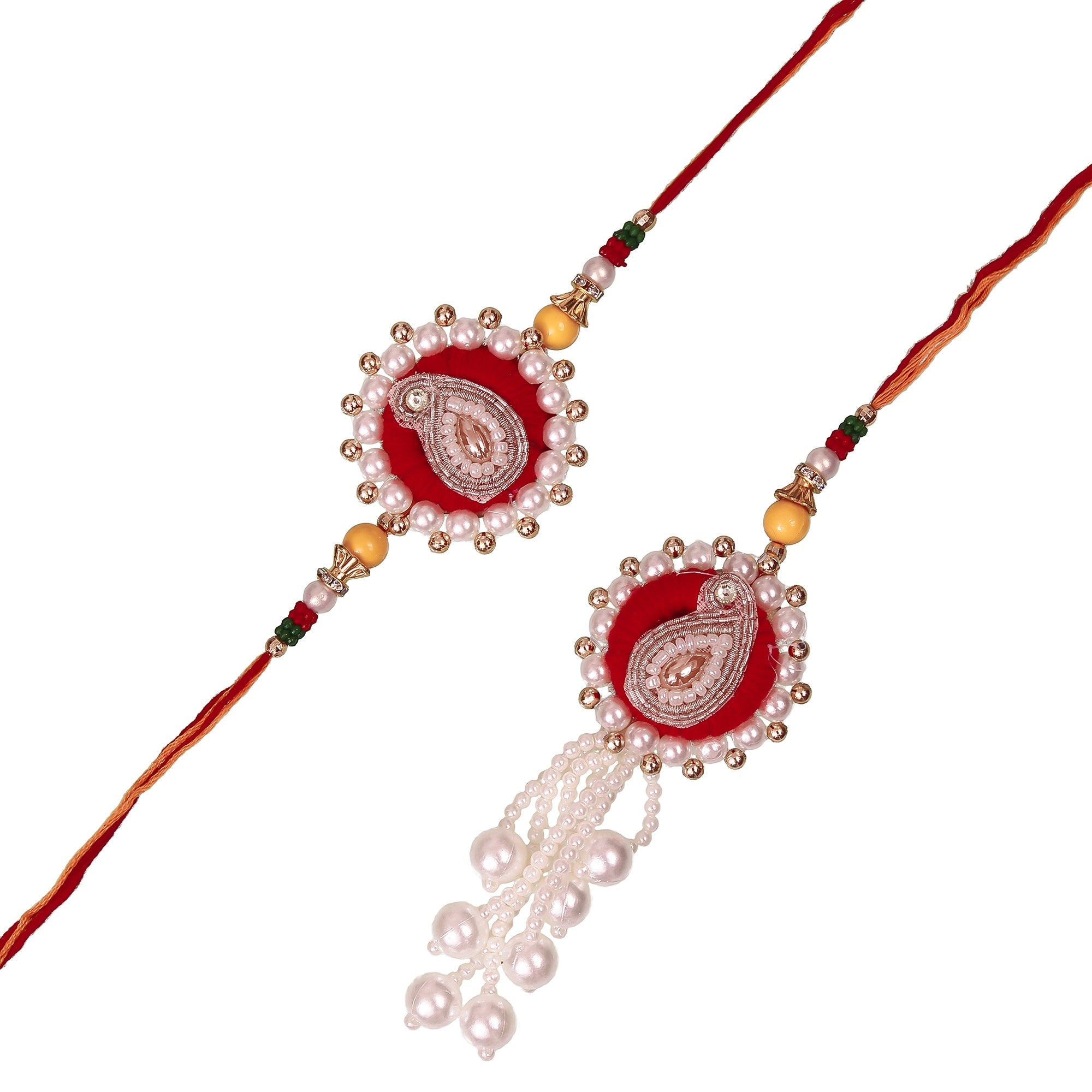 Bhaiya Bhabhi Rakhi and Roli Chawal Pack, Best Wishes Greeting Card Kafalo
