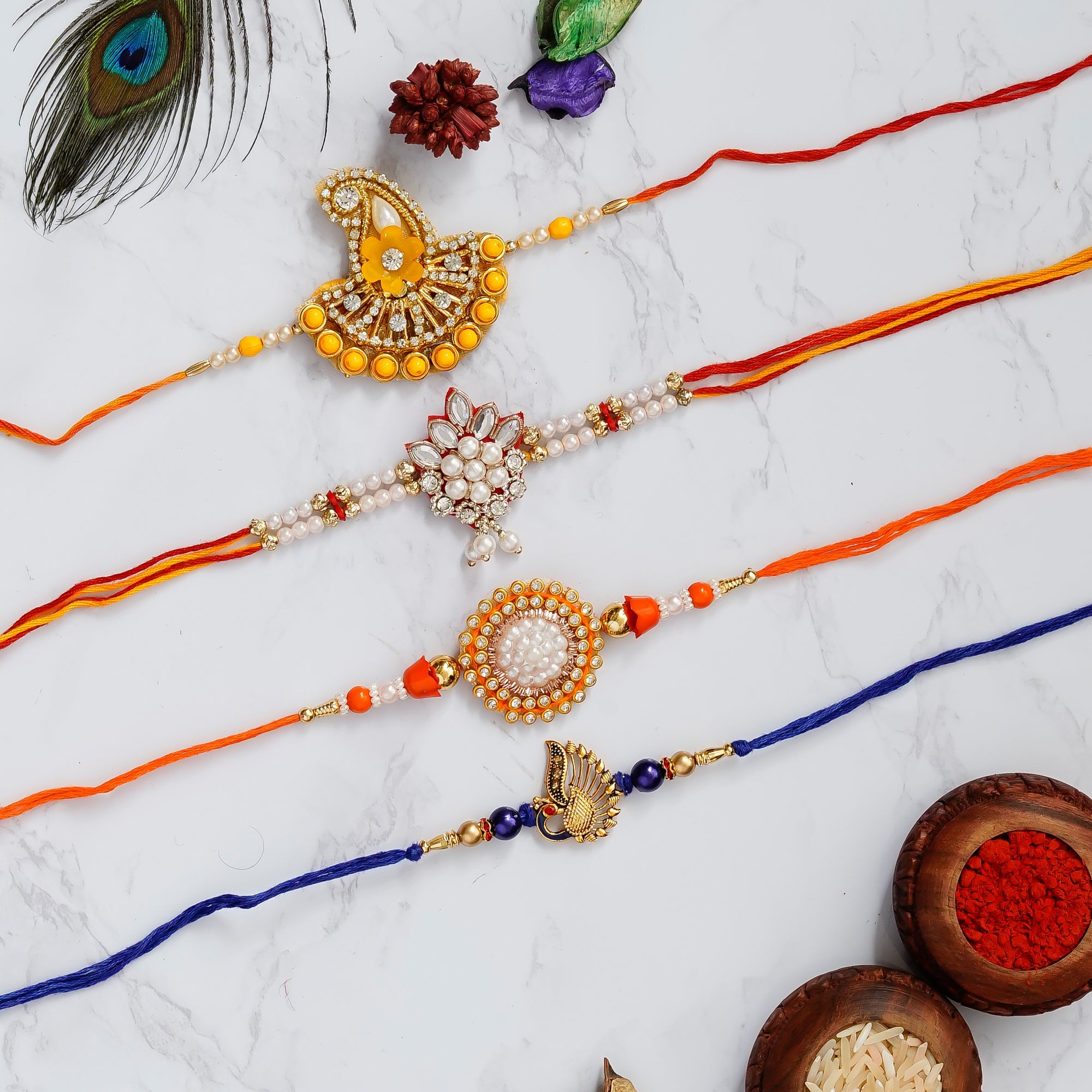 Pack of 4 Rakhis Kafalo