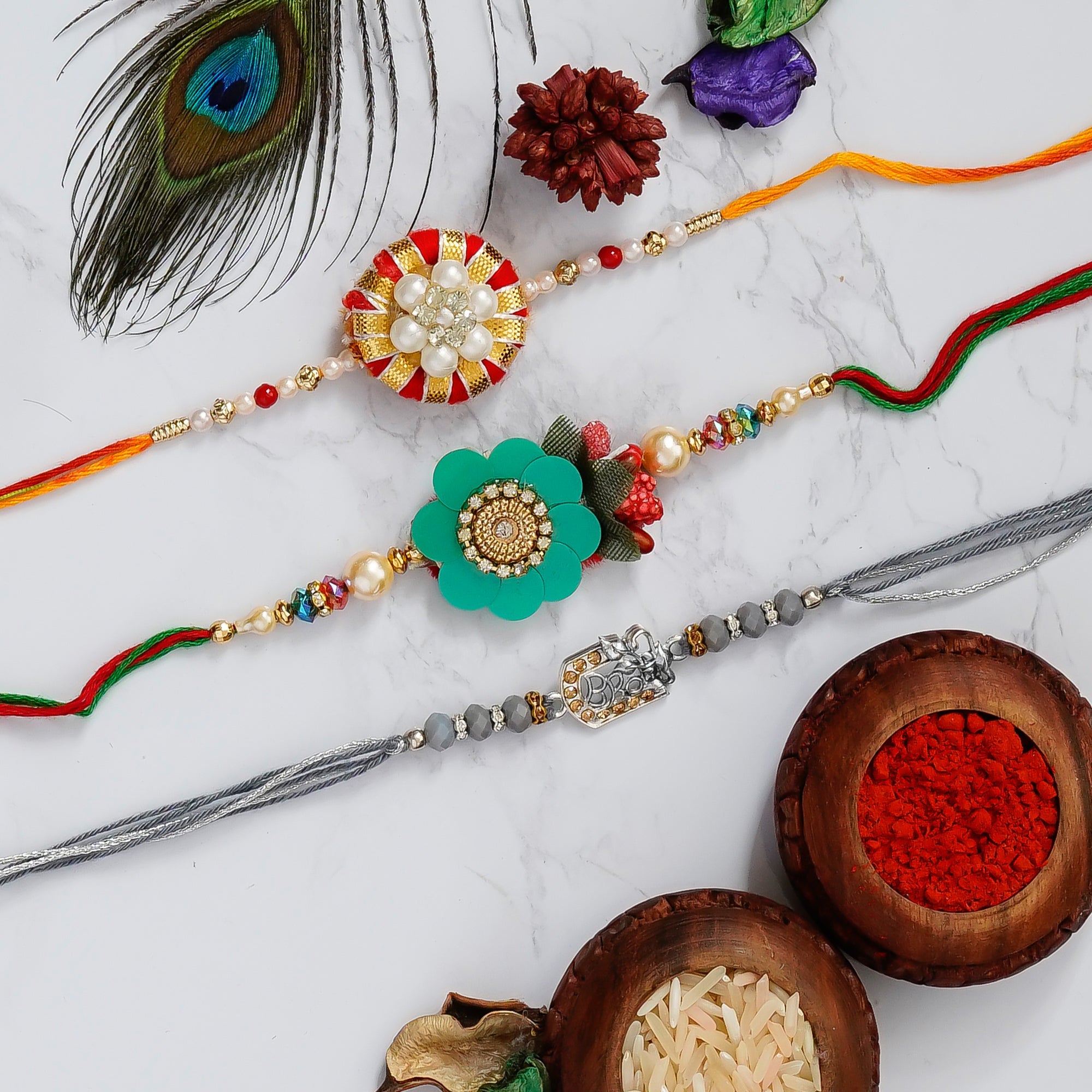 Pack of 3 Rakhis Kafalo