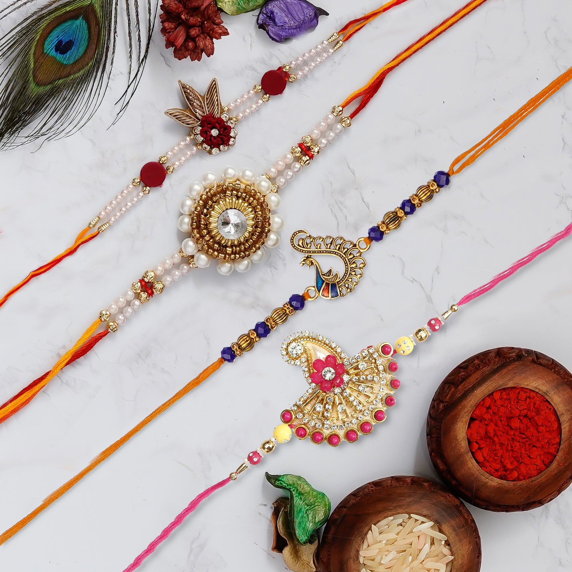 Pack of 4 Rakhis Kafalo