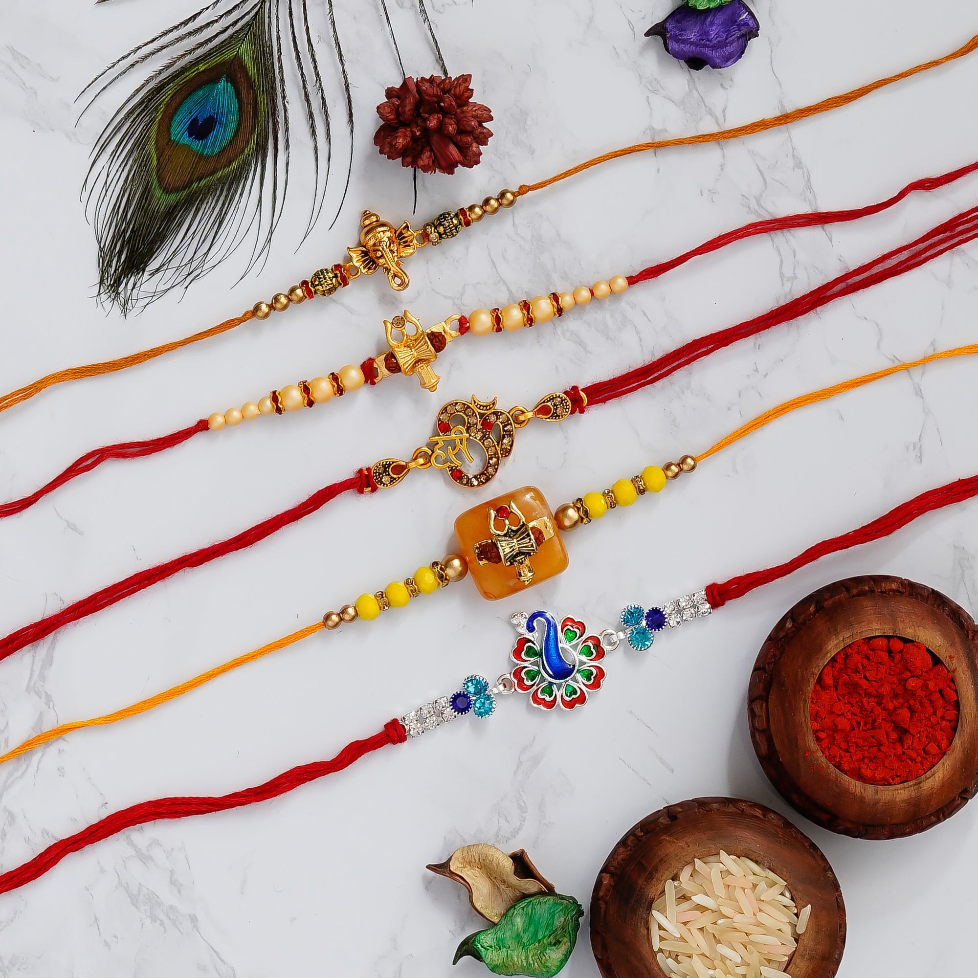 Pack of 4 Rakhis Kafalo