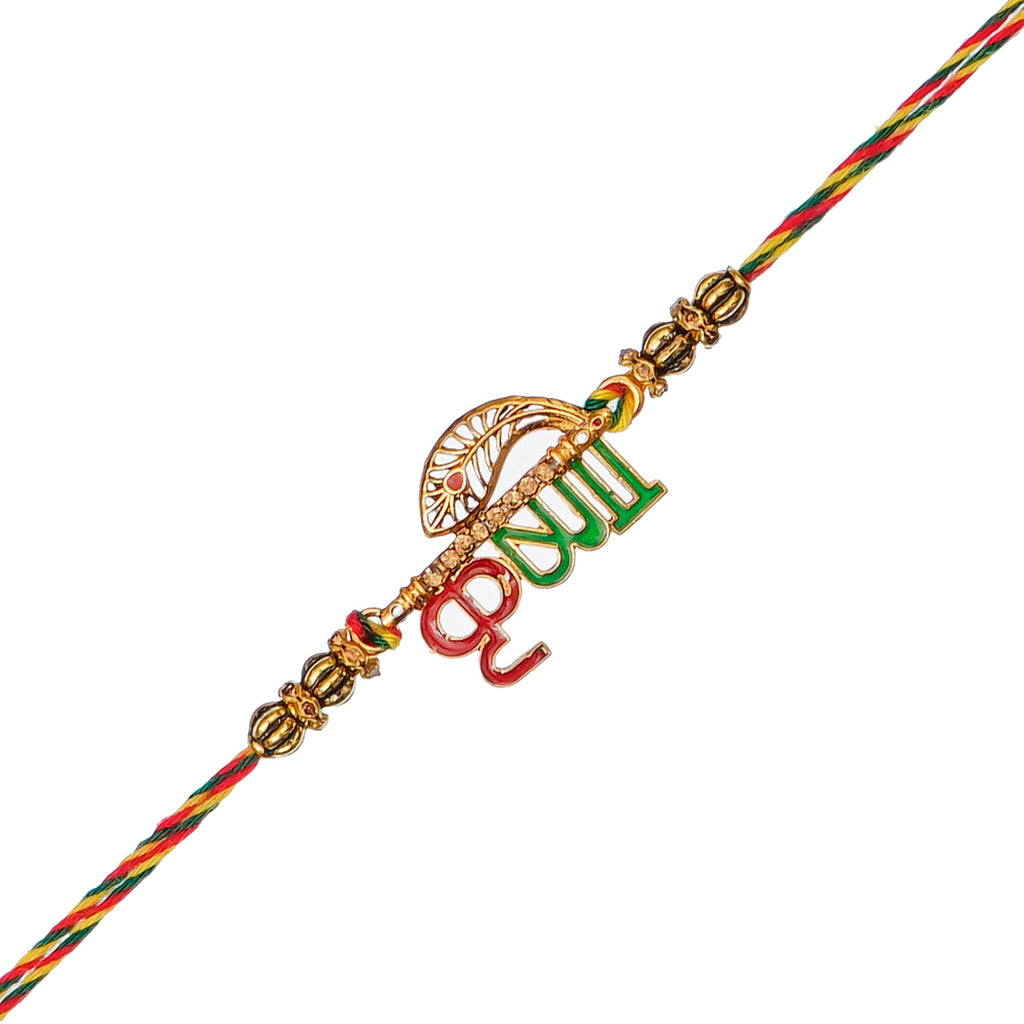 Designer Krishna Rakhi and Roli Chawal Pack Kafalo