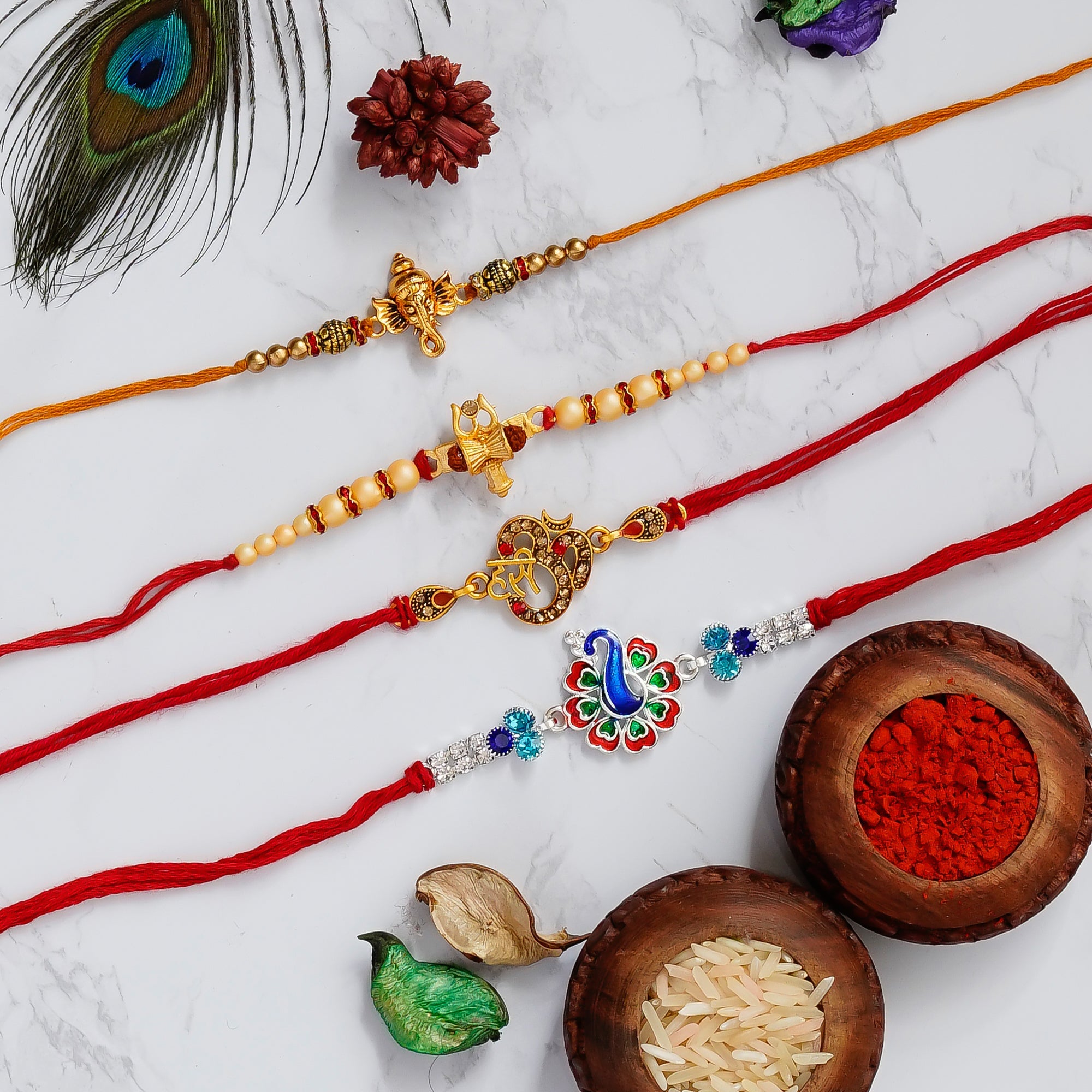 Pack of 4 Rakhis Kafalo